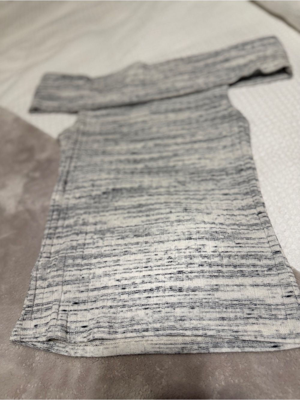 Express One-Shoulder Heathered Gray Knit Dress